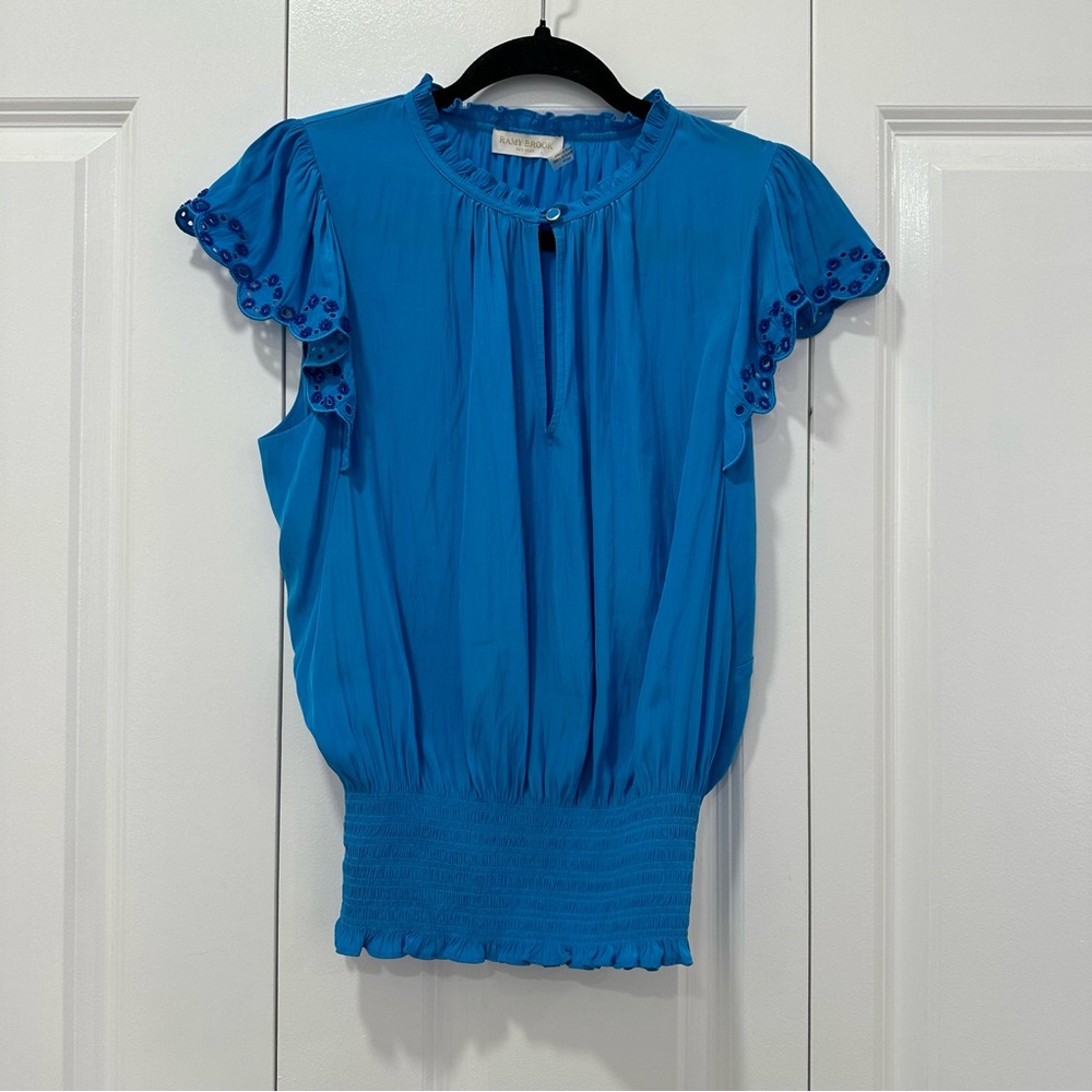 Ramy Brook Chandra Top XS Blue